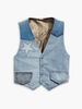 PRIDE COLLECTION パッチワーク ベスト インディゴ GIDDY UP VEST